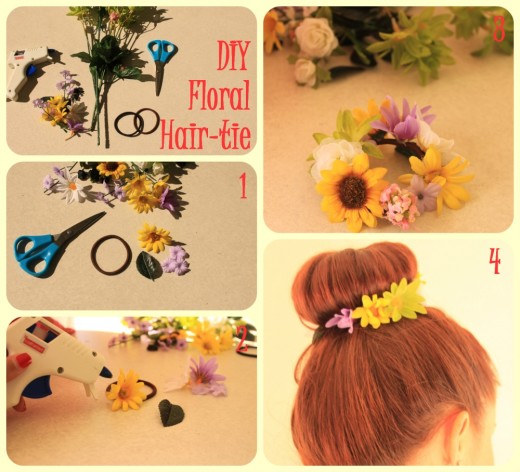 DIY Flower Hair Tie