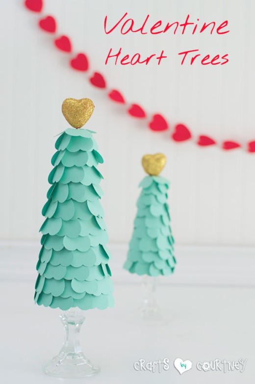 Easy DIY Valentines Heart Trees