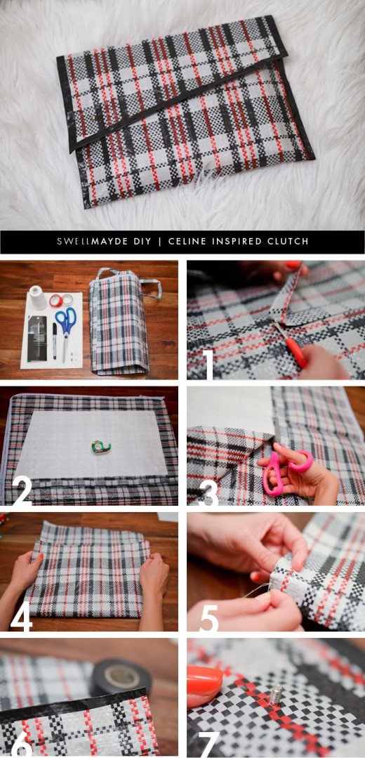 DIY | CELINE INSPIRED PLAID CLUTCH