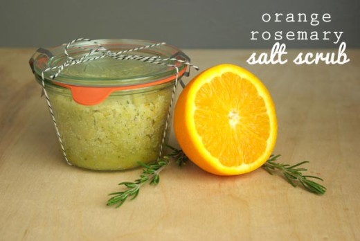 DIY Orange Rosemary Salt Scrub | Oleander and Palm