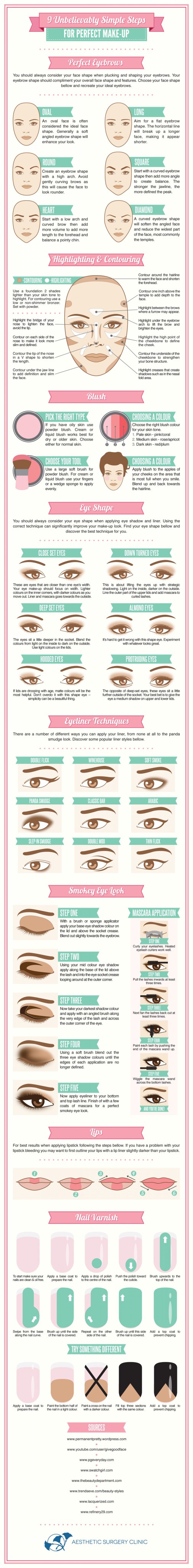 9 Unbelievably Simple Steps For Perfect Make-Up | From Visual.ly