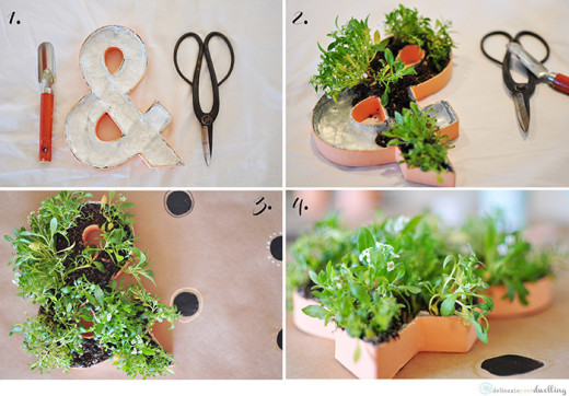 DIY Planted Ampersand | From My Crafty Spot