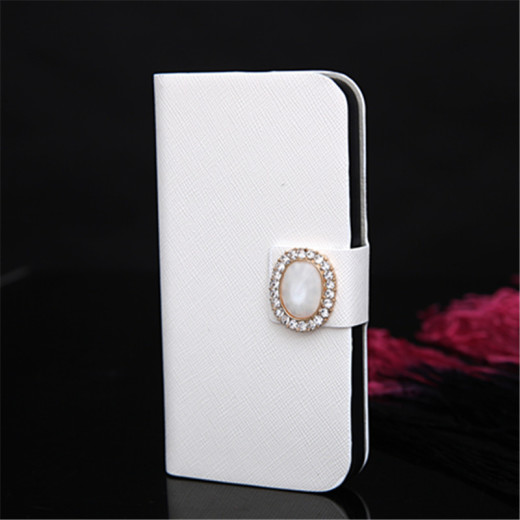 Luxury Cat’s Eye Decorate PU Leather Skin Case Cover for iPnone 5/5s DIY Kit