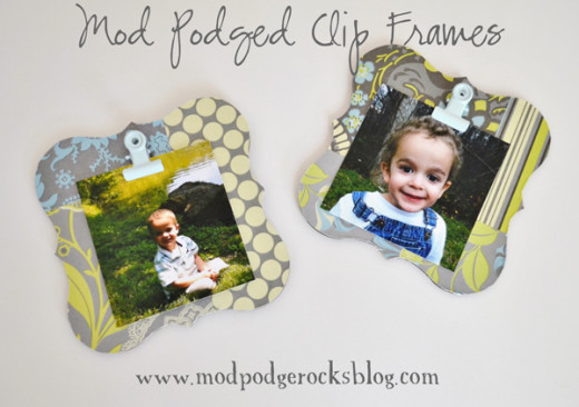 Make a Mod podge clip frame DIY | Mod Podge Rocks