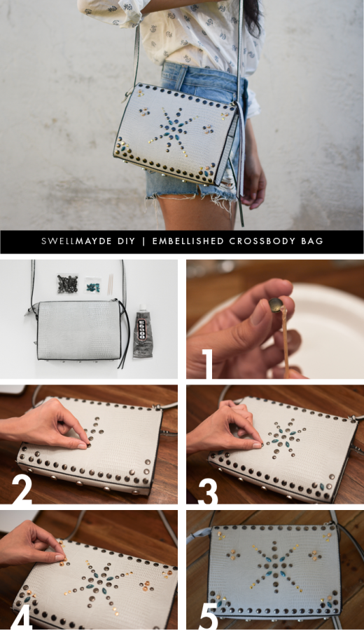 DIY EMBELLISHED CROSSBODY BAG | From swellmayde